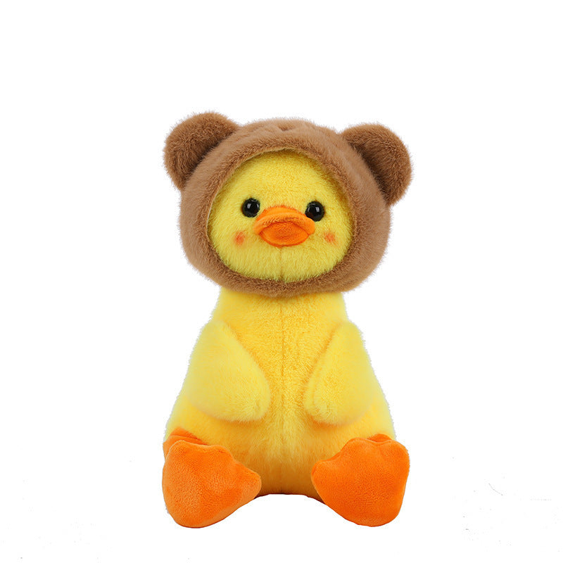 Dinosaur Transformation Duck Plush Toy – Cute Hooded Duck Doll for Kids & Gifts