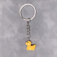 Charming & Simple: Resin Small Yellow Duck Keychain Pendant (Multi-Color Options).
