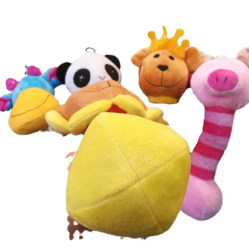 Soft Playtime: Plush Lollipop Duck Chewing Toy for Pets.