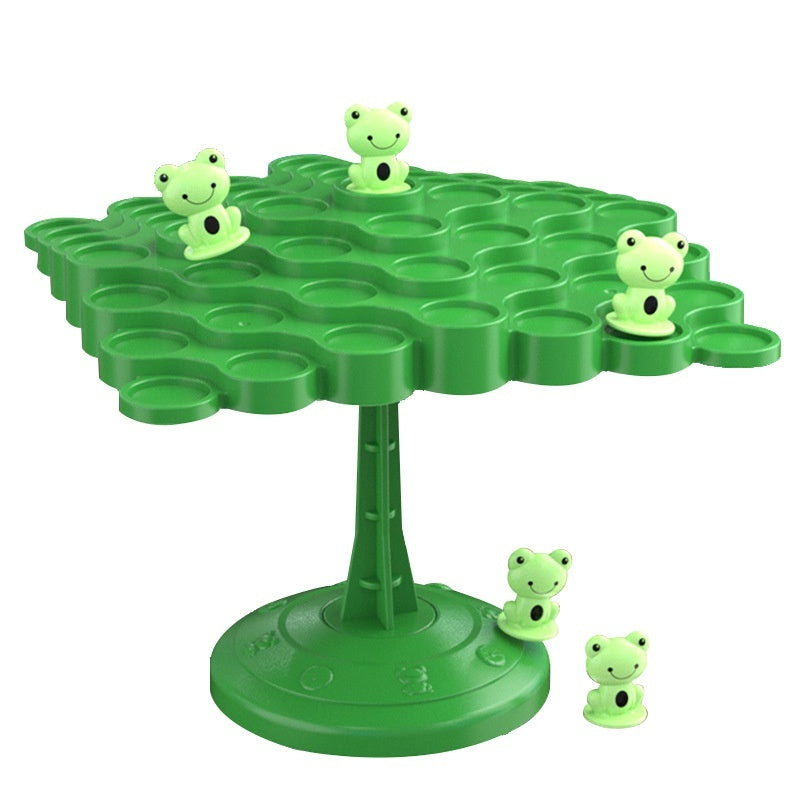 Fun & Developmental: Frog Balance Tree Jenga Toy for All Ages (Plastic).