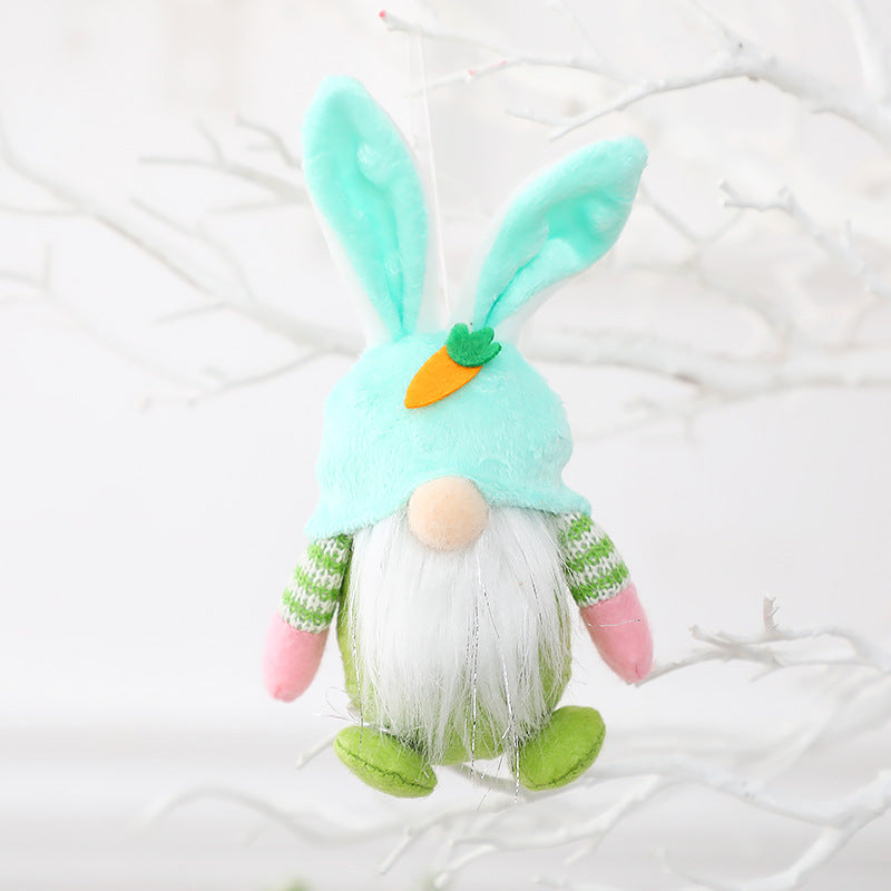 Easter Bunny Gnome Doll Ornament Pendant, Cute Holiday Home Decoration