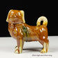 Tang Sancai Dog Ceramic Crafts, Handmade Chinese-Style Dog Ornaments (Multiple Breeds & Sizes)