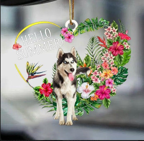 Sleeping Dog Angel Car Pendant, Acrylic Hanging Ornament for Cars, Doors & Home Decor