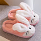 Bunny Fleece Soft Bottom Furry Slippers, Cozy Plush Indoor Footwear