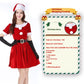 Christmas Bunny Cosplay Uniform, Gold Velvet Women’s Costume Set (Free Size)