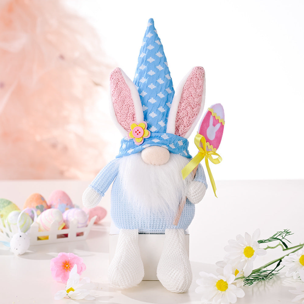 Creative Easter Bunny Doll Ornament, Fashion Simple Faceless Cloth Decoration (Male & Female)