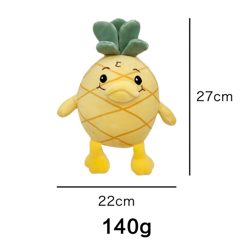 Plush Pineapple Duck Doll – Cute Short Plush Stuffed Toy