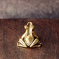 Ethnic Charm: Solid Brass Creative Frog Key Pendant and Desktop Tea Ornament.