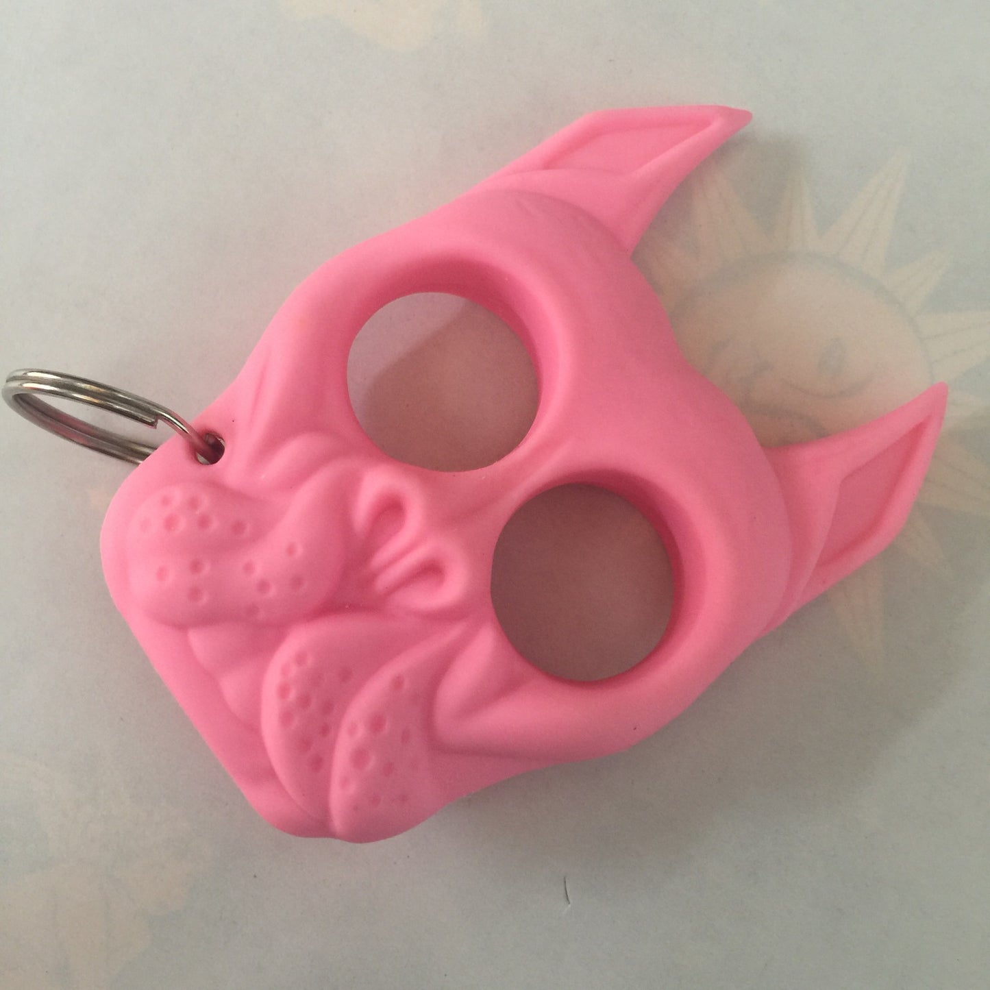 Dog Head Keychain, Girl Self-Defense Finger Lock