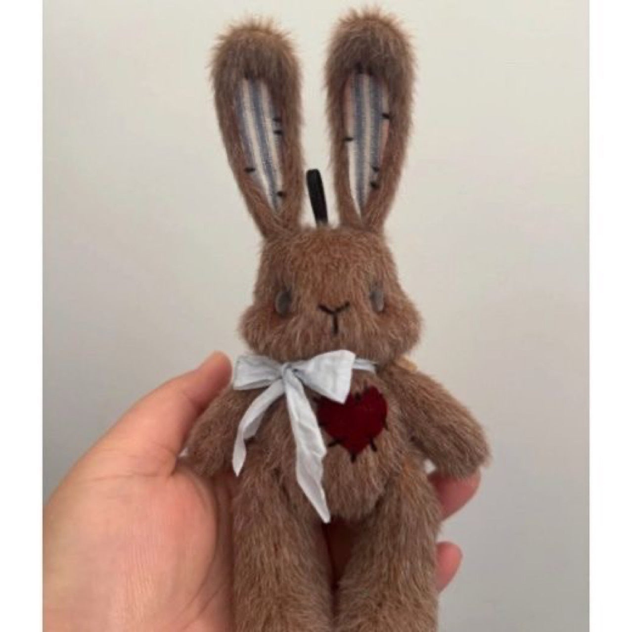 Pocket-Sized Comfort: Brown Bunny Cotton Doll Plush Pendant ($\mathbf{20\text{cm}}$ Short Plush).