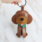 Fashion Simple Dog Modeling Handmade Leather Keychain