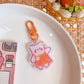 Cute Japanese Bunny & Bear Bag Jewelry Keychain, Acrylic Pendant Charm (GJ137)