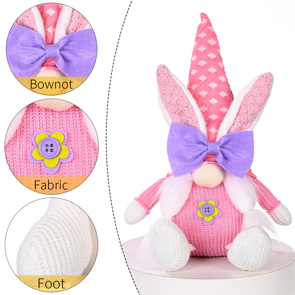 Creative Easter Bunny Doll Ornament, Fashion Simple Faceless Cloth Decoration (Male & Female)