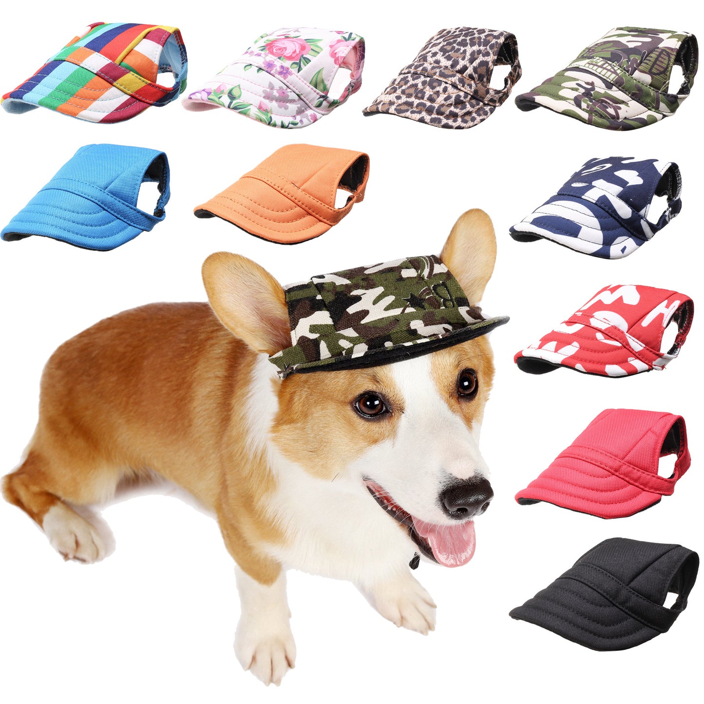 Oxford Outdoor Pet Sun Hat, Fashionable Baseball-Style Cap for Dogs & Cats