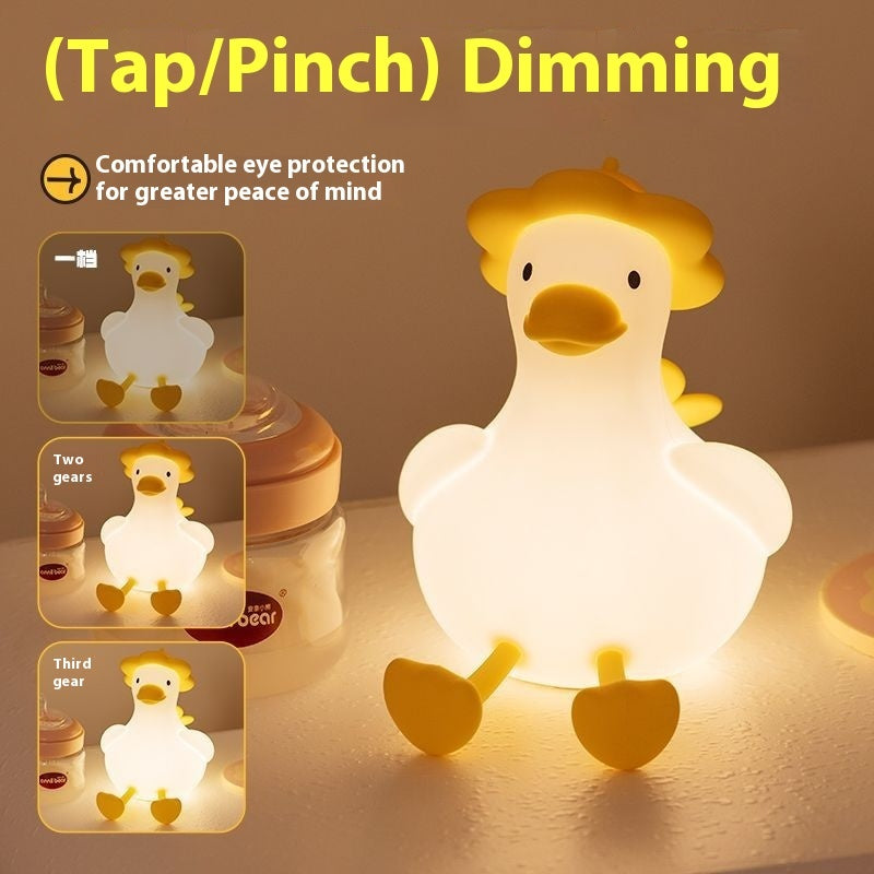 Cute Duck Night Lamp – Baby Feeding Light with Eye Protection & Mobile Phone Holder