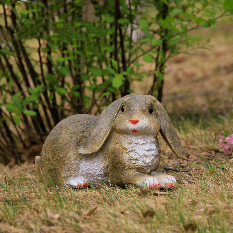 Simulation Bunny Garden Decoration, Outdoor Resin Rabbit Ornaments