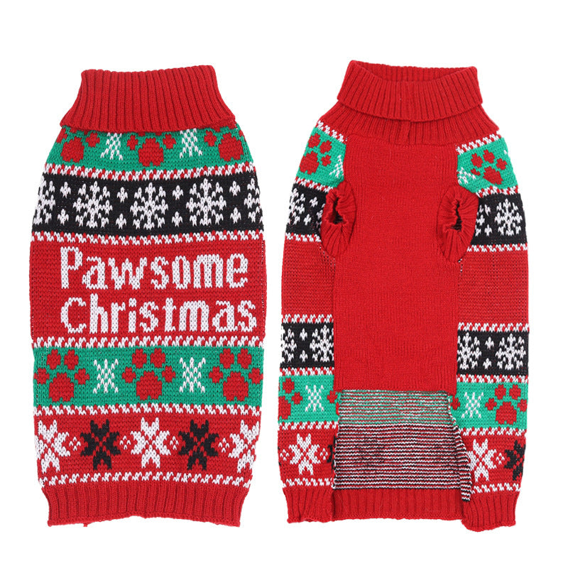 Warm Dog Clothes for Small Dogs, Winter Pet Sweater Coat | Chihuahua & Cat Cartoon Knit Outfit