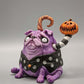 Pumpkin Dog Doll Ornament, Christmas Resin Animal Craft for Home Decoration