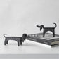 Sausage Dog Table Ornament, Abstract Cartoon Alloy Decorative Sculpture