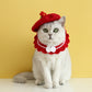 Wool Felt Flower Hat for Pets, Cute INS-Style Floral Cap for Cats & Dogs