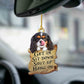 Sleeping Angel Dog Car Pendant, Cute Acrylic Hanging Ornament for Cars, Doors & Home Decor