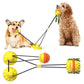 Powerful Sucker Dog Toy, Interactive TPR Suction Cup Tug & Vocal Ball Toy for Active Dogs