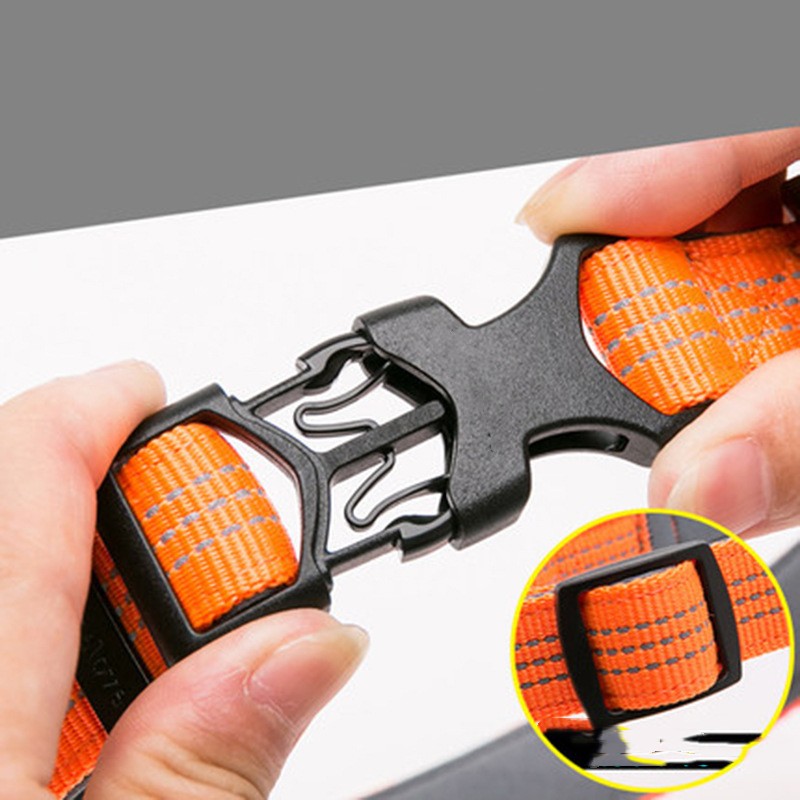 Red Plaid Pet Dog Ring, Classic Polyester Dog Collar Accessory