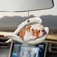 Sleeping Dog Angel Car Pendant, Cute Acrylic Hanging Ornament for Cars, Doors & Home Decor