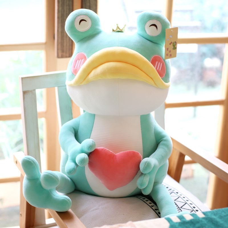 All Smiles: Cute Big Mouth Love Frog Plush Toy (Simple & Soft).
