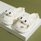 Cartoon Big Eye Dog Slippers for Women, Cute PVC Indoor Home Shoes