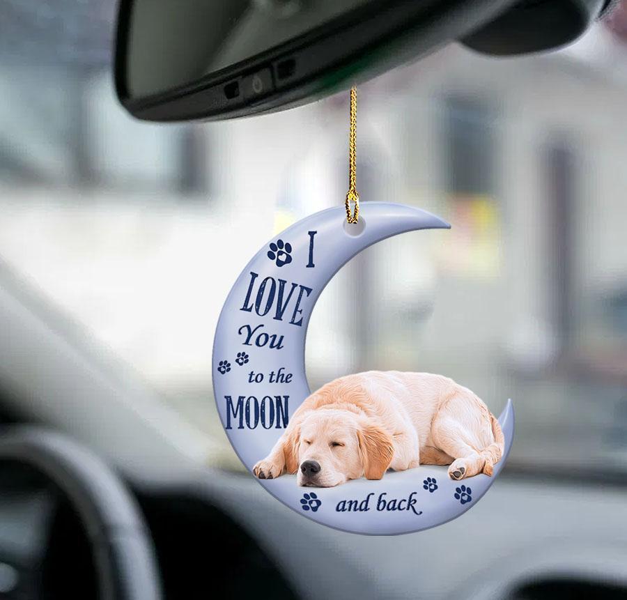 Sleeping Angel Dog Car Pendant, Acrylic Hanging Ornament for Cars, Doors & Home Decoration