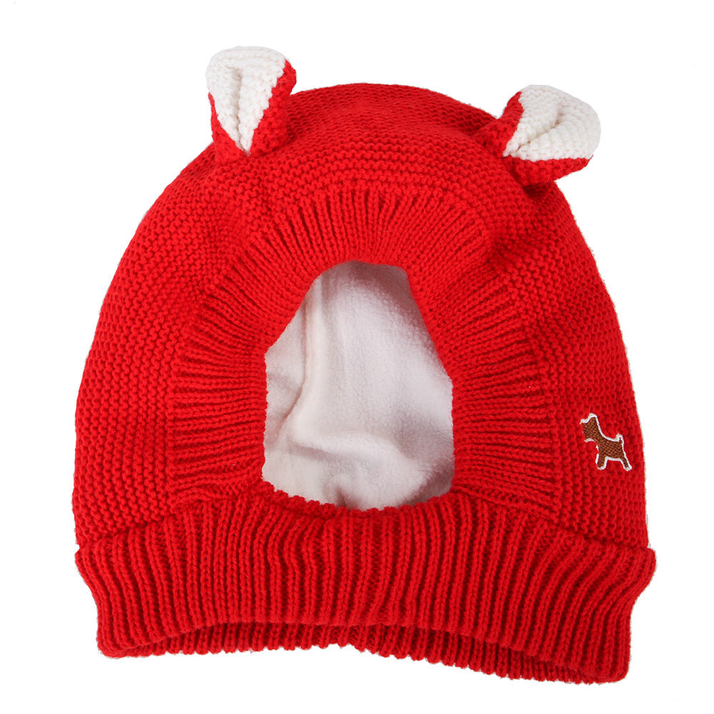 Knitted Warm Windproof Hat for Large Dogs, Cozy Headgear for Golden Retrievers & More