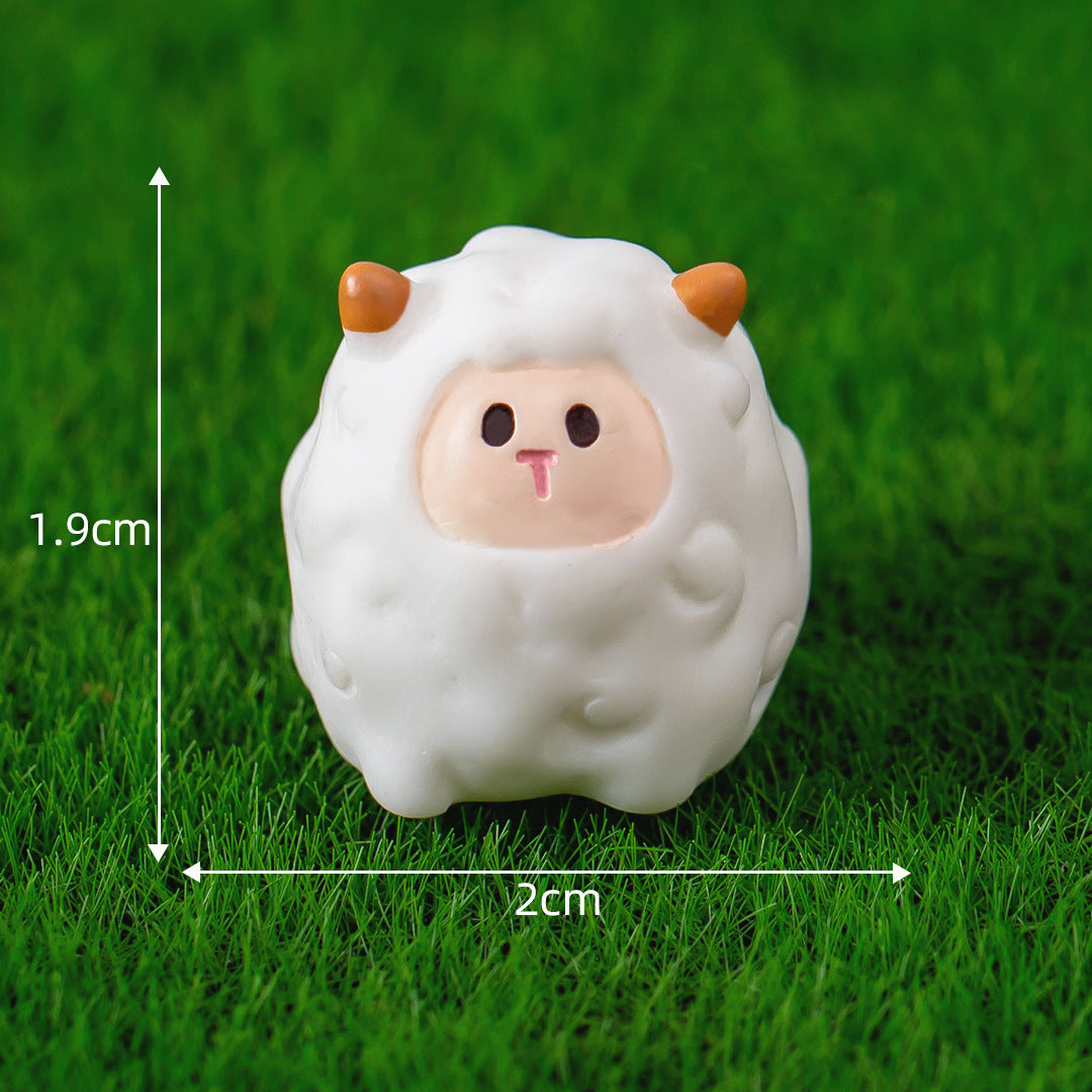 Desktop Fun: Creative Cute Round Cartoon Animal Resin Ornaments (Frog & More).