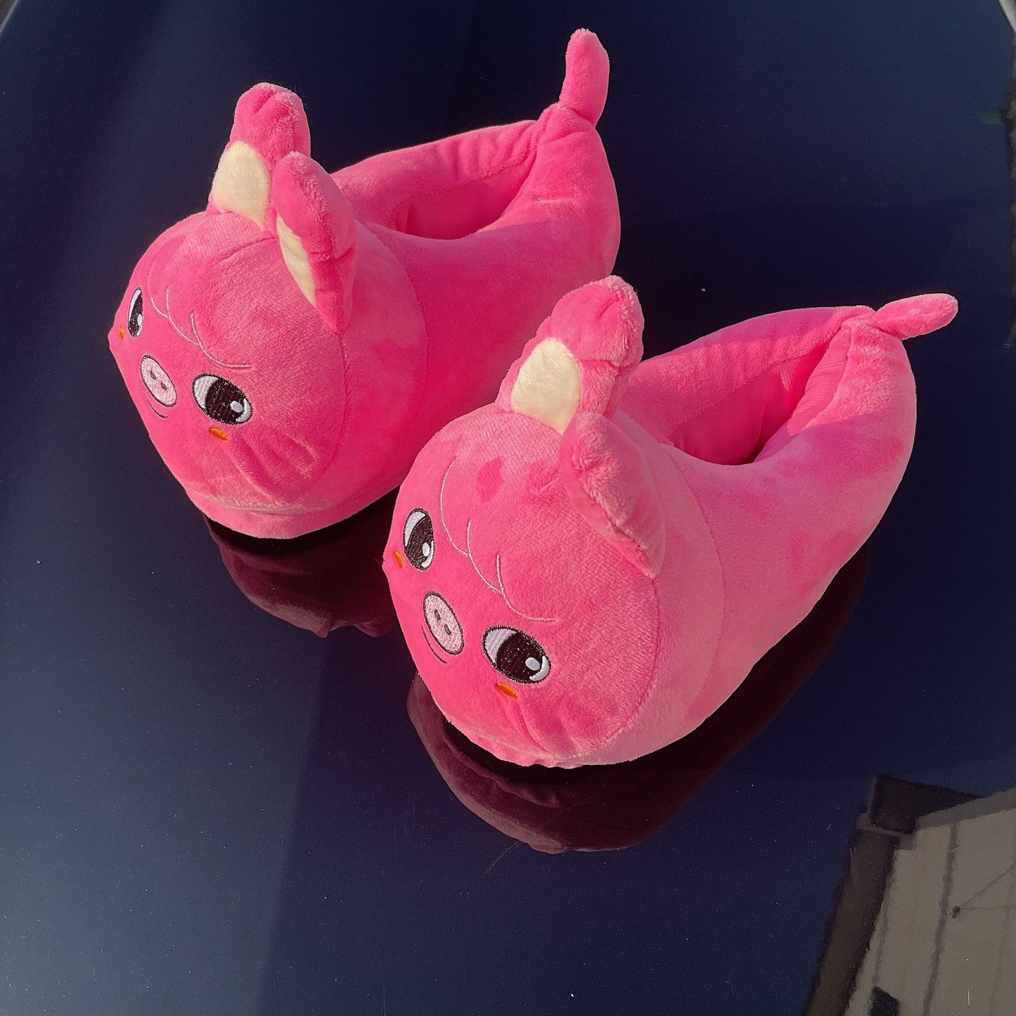 Men’s Rabbit & Chicken Cotton Slippers, Soft Indoor Animal Plush Home Shoes