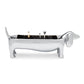 Sausage Dog Ring Storage Stand, Chrome Zinc Alloy Jewelry Display Holder