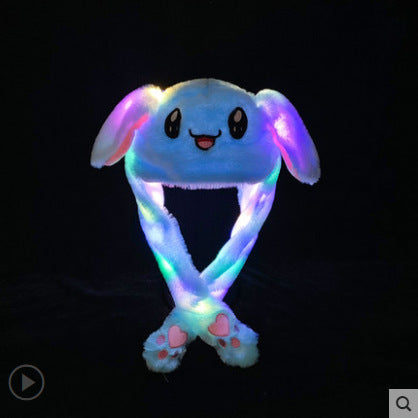 Luminous Bunny Hat, Cute Rabbit Hat With Moving Ears & Light-Up Design
