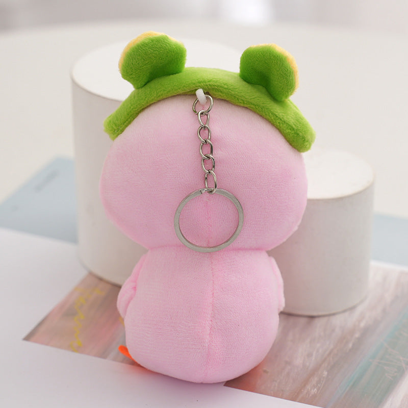 Small Duck Doll Charm – Cute Mini Plush Bag Pendant for Girls’ Schoolbags (12 cm)