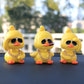 Insta-Worthy Ride: Little Yellow Social Duck Cartoon Resin Car Interior Ornaments.