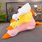 Lying Style Sand Carving Duck Plush Toy – Soft Elastic Wool Duck Doll in Multiple Sizes