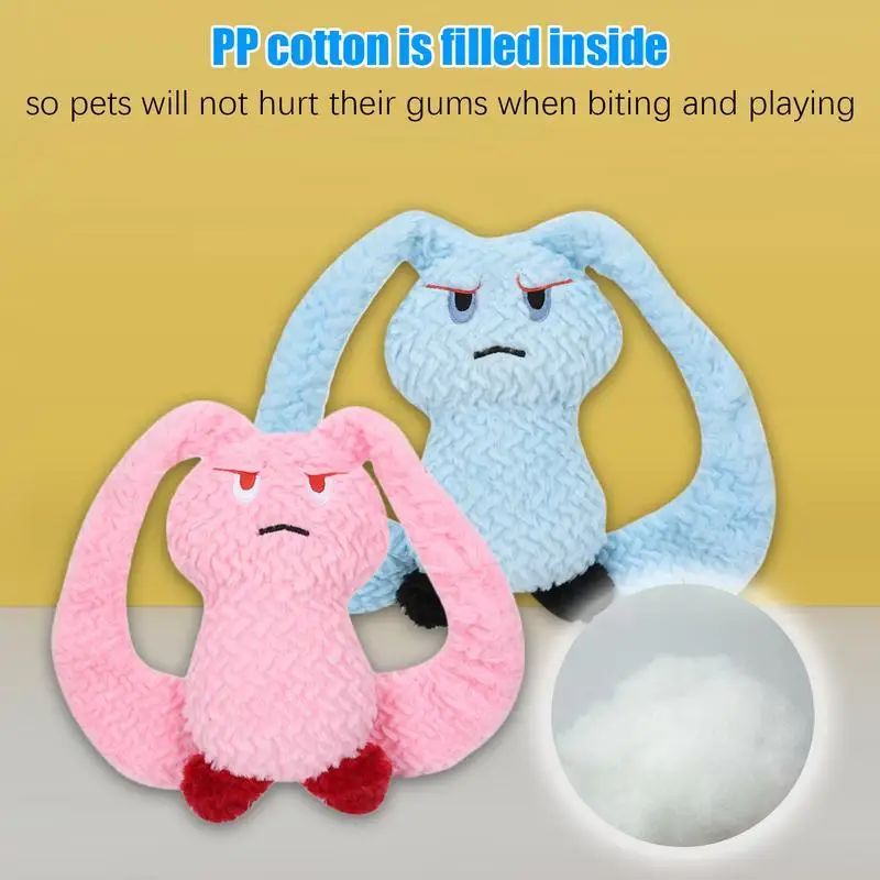 Tough Love: Bunny Squeaky Dog Teething Toy ($\mathbf{35\text{cm}}$ Plush Chew Toy for Medium/Small Dogs).