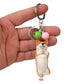 Yoga Dog Independent Corgi Bell Keychain, PVC Resin Climbing Dog Pendant