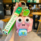 Stress Relief Fun: Eye-popping Frog Decompression Doll Keychain (Unisex, PVC).