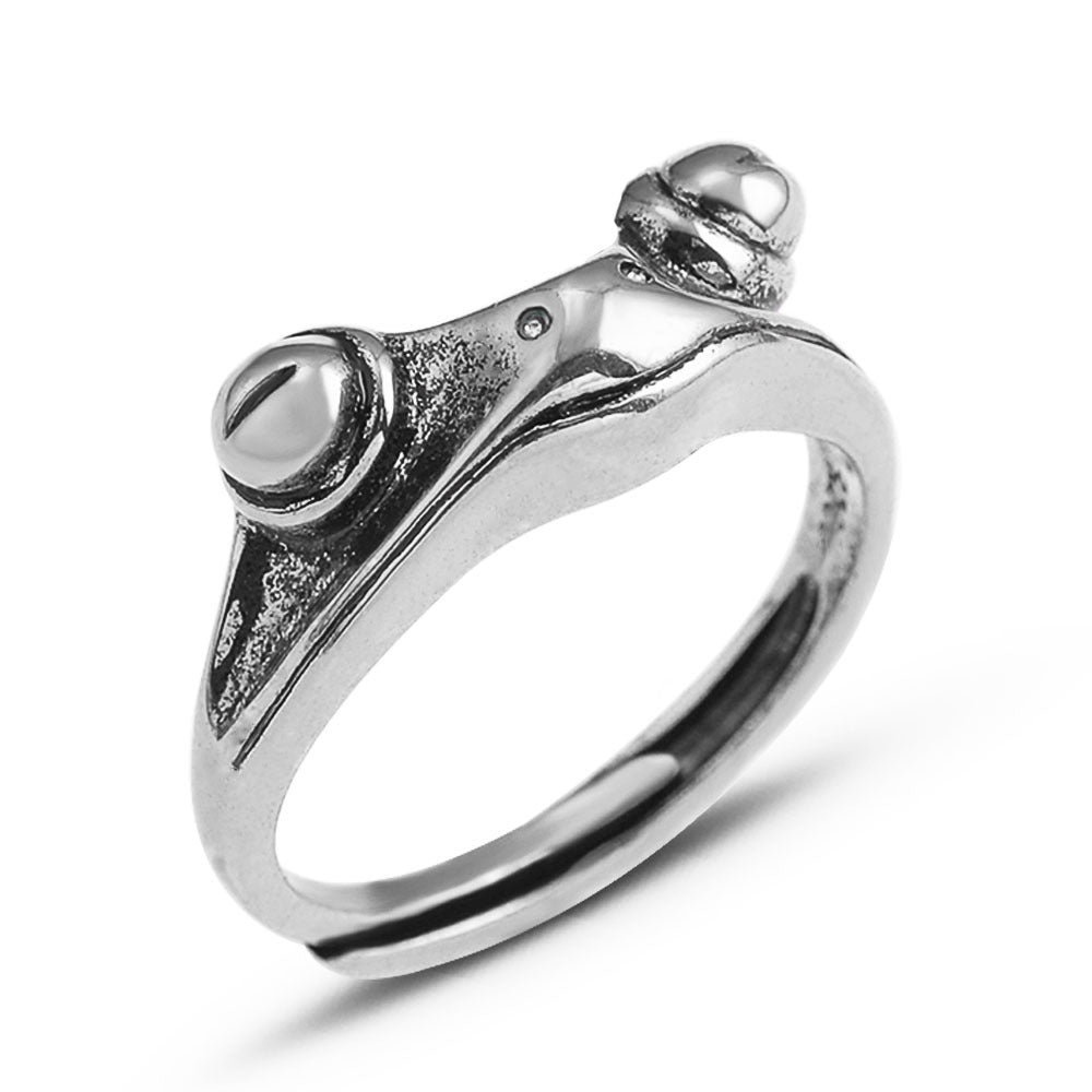 Niche Retro: Vintage Open Frog Ring in Antique Gold or Silver Copper.