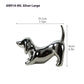 Minimalist Ceramic Dog Ornament, Modern Black, White & Metallic INS-Style Home Decor (Large & Small Sizes)