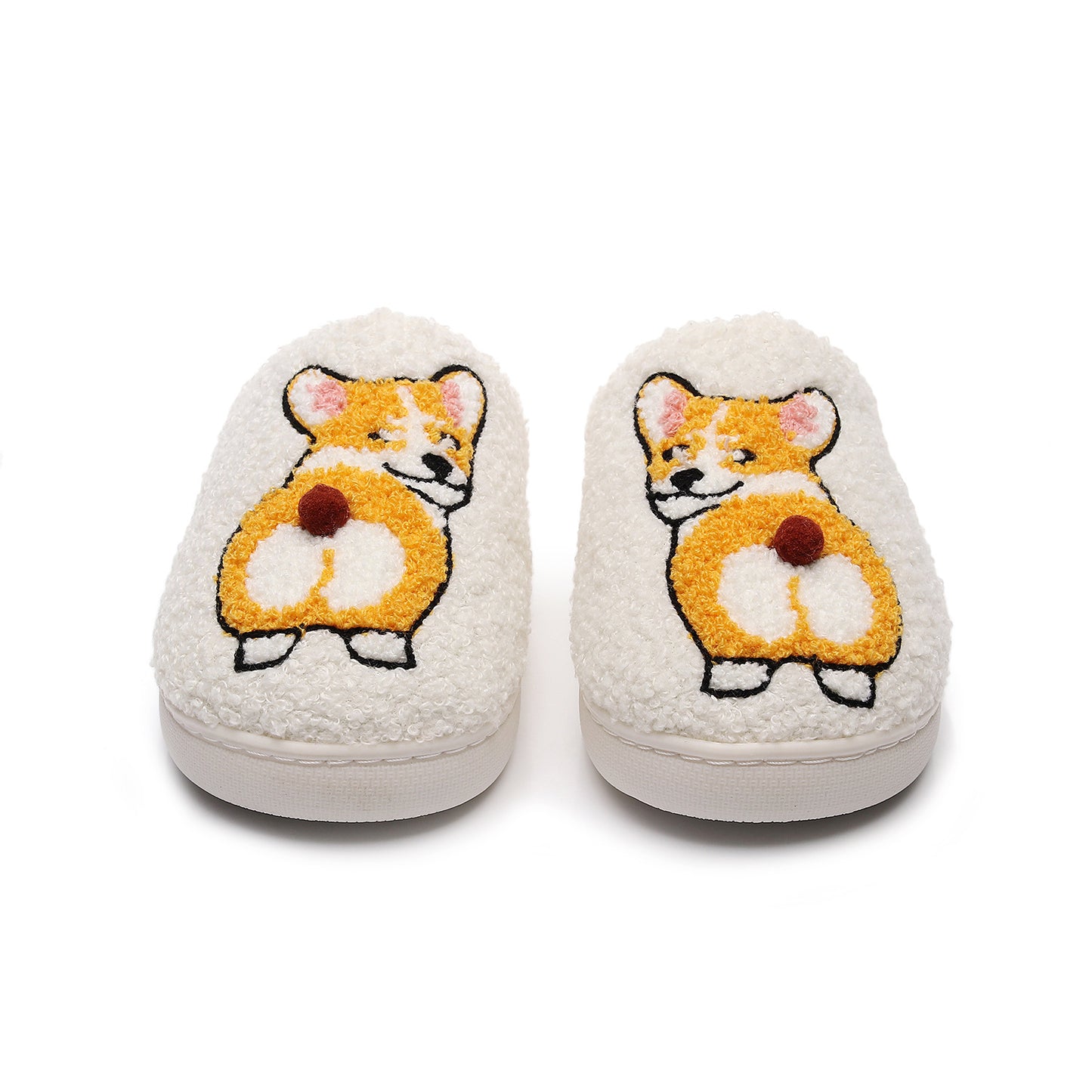 Fashion Personality Pet Corgi Cotton Slippers, Plush Cartoon Dog Indoor Shoes (Unisex)