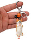 Yoga Dog Independent Corgi Bell Keychain, PVC Resin Climbing Dog Pendant