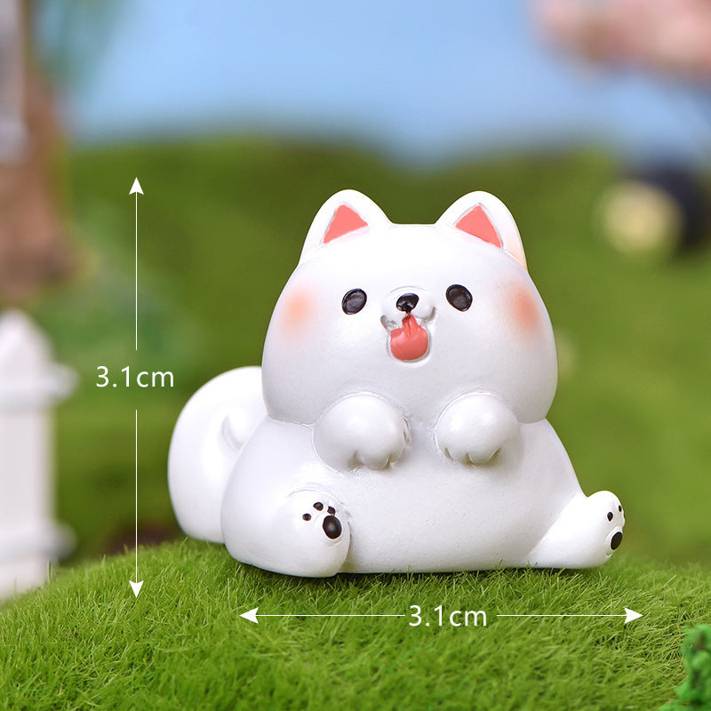 Micro Landscape Bonsai Dog Ornament, Small Cartoon Resin Decorative Craft