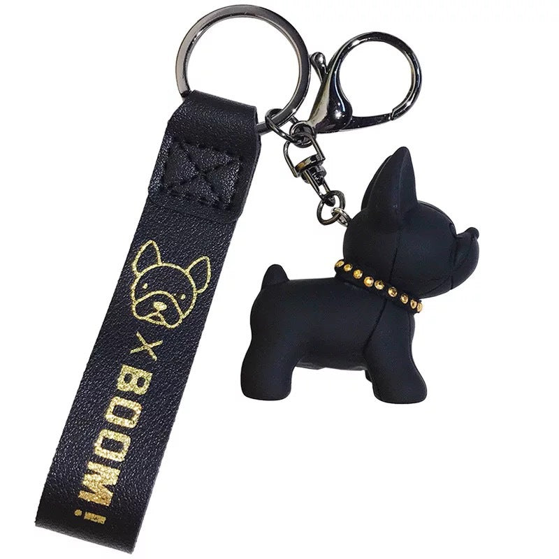 Dog Key Ring, French Bulldog Resin Keychain | Cute Cartoon Unisex Key Pendant