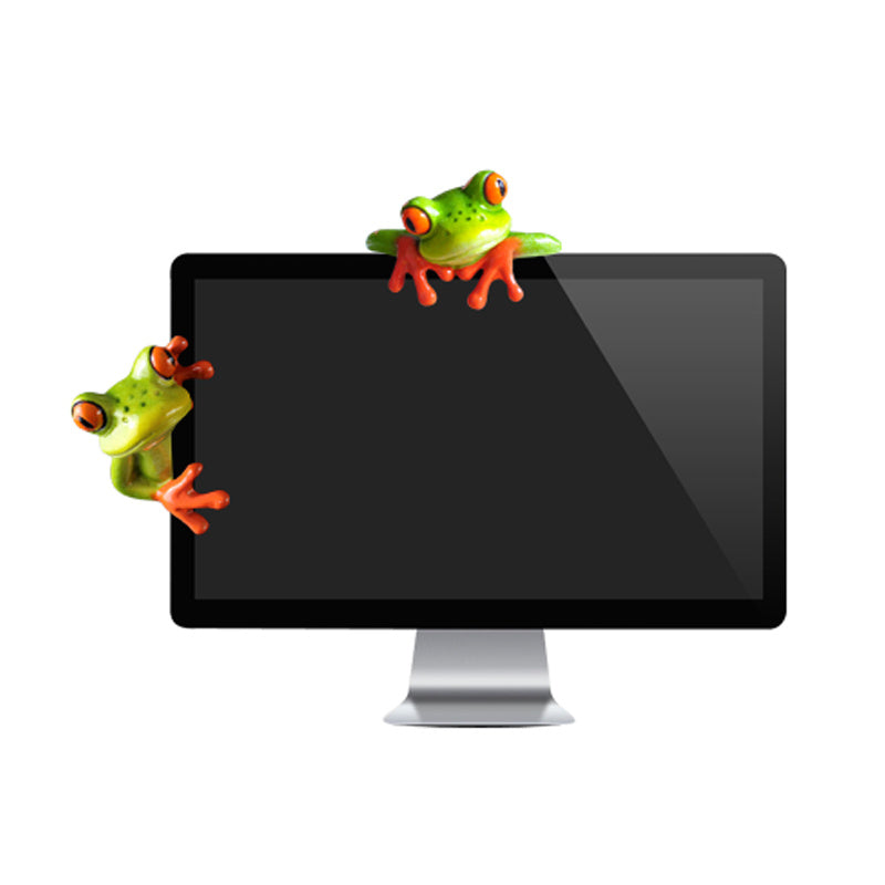 Desktop Fun: Cute Creative Resin Frog Sticker Ornaments (Peeping or Watching).