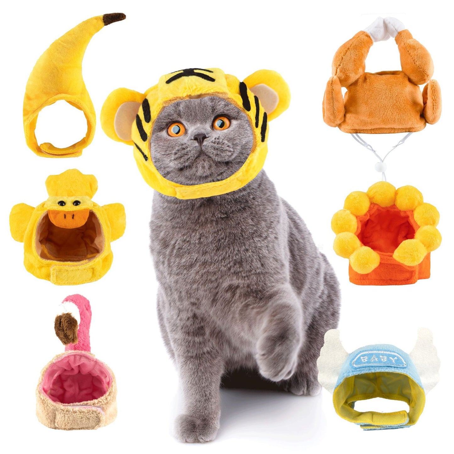 Cartoon Animal Pet Headgear, Cute Dog & Cat Hat for Cross-Dressing, Parties & Photoshoots
